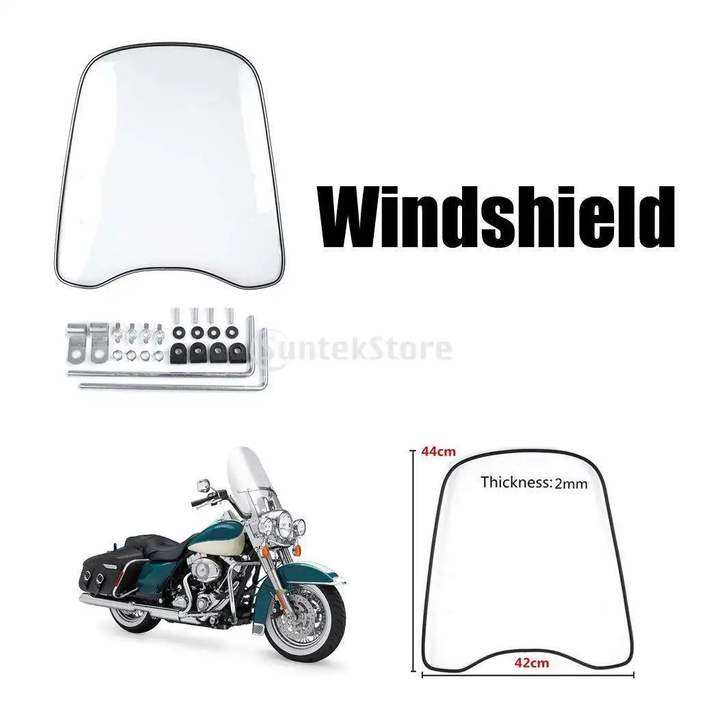 

Clear Windshield Wind Deflector For Motorcycle Motorbike Scooter Windproof