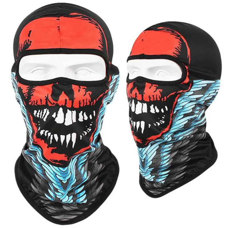

Skull Print Bandana Balaclava Full Face Mask Scarf Outdoor Fishing Hunting Hiking Cycling Neck Gaiter Face Cover Shield