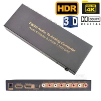 4k hdmi audio extractor digital to analog audio converter optical multi channel lpcm 4k 192khz dac 7 1ch dts spdif rca output