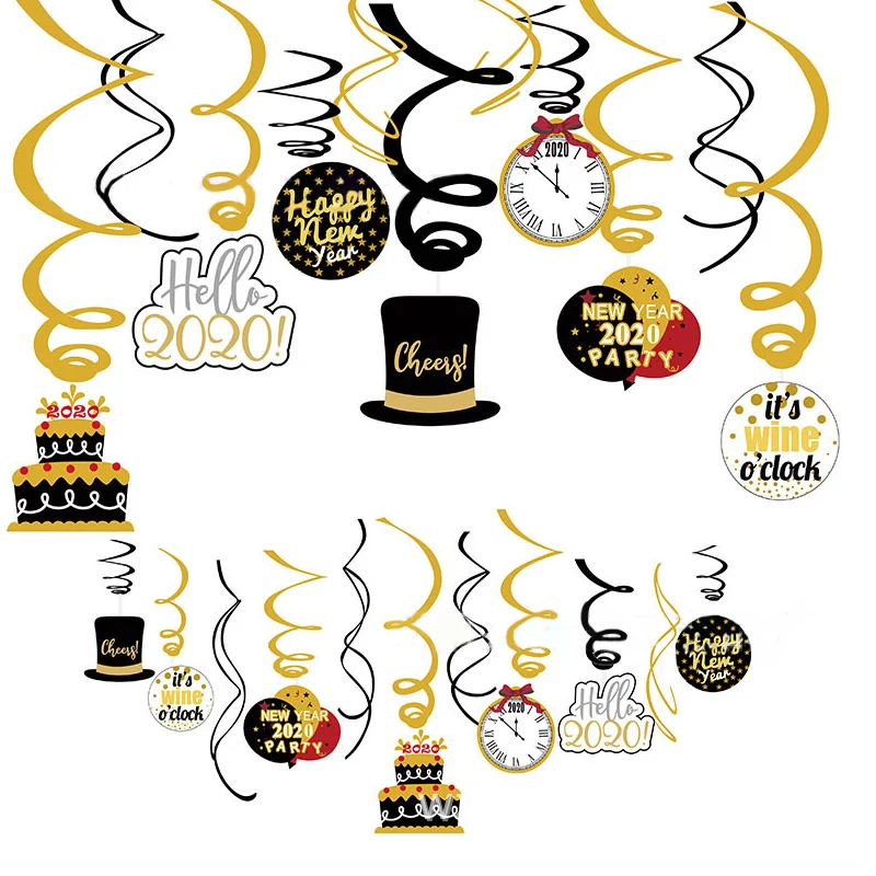 

Подвески из ПВХ для нового года, дня рождения, спиральный орнамент