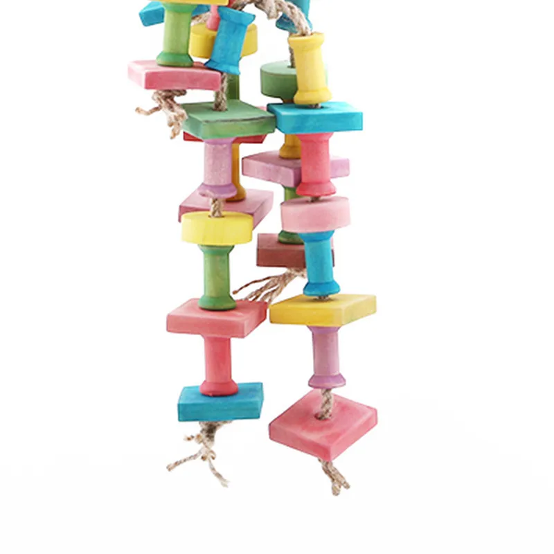 

New Hot Creative Pet Bird Parrot Toy Swing Hanging Toy Human Design Chew Toy Hang Rope Bird Playing Supplies Parrot Bite Toy