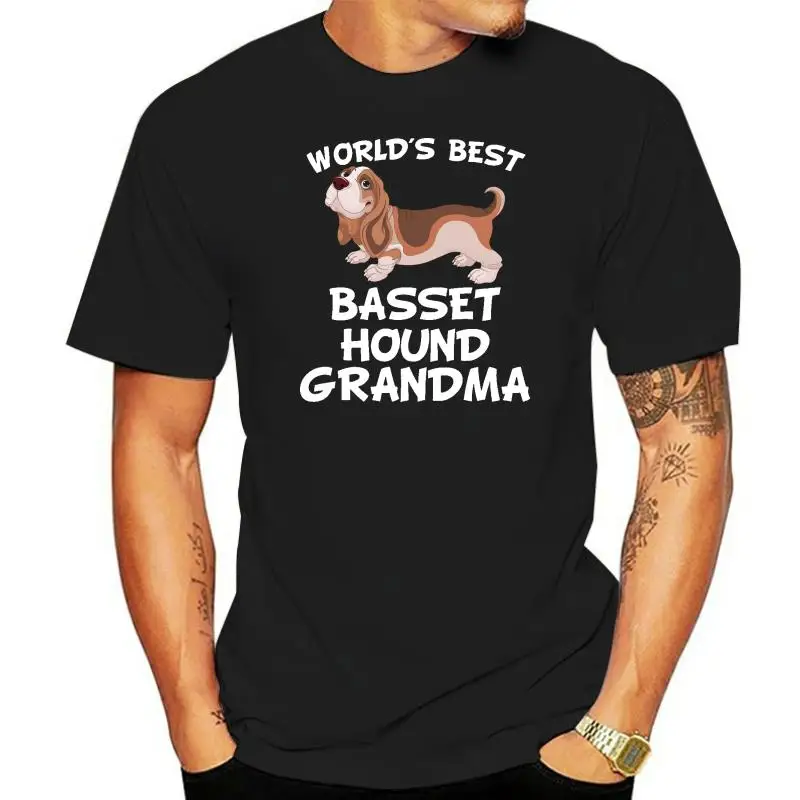 

World Best Basset Hound Grandma Dog Owner T Shirt Tshirt Summer Style Fashion Anime T Shirts