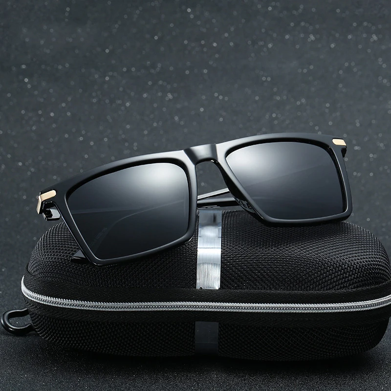 Новинка мужские солнцезащитные очки Polaroid модные в большой оправе телесные для