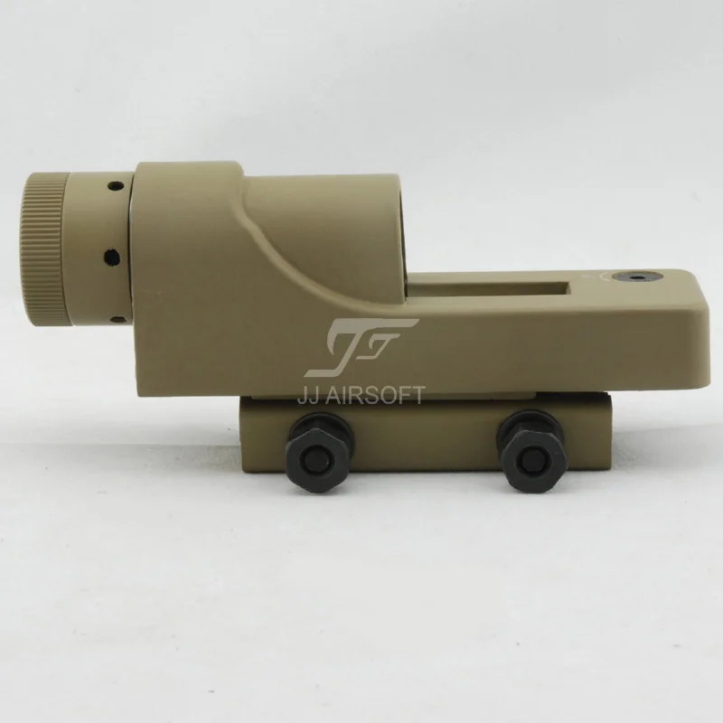 JJ Airsoft 1x24 зеркальная красная точка (черный/коричневый) RX06: треугольная сетка