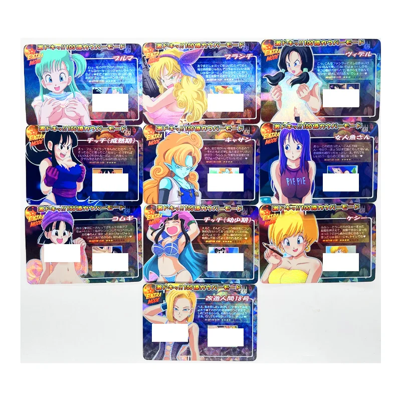 10 шт./компл. Dragon Ball Z GT Sexy Android 18 Chichi Bulma Super Saiyan Heroes Боевая карточка Ultra Instinct игровая