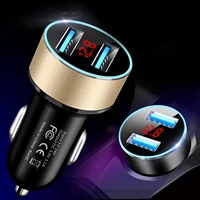 3 1a dual usb port lcd display qucik car auto mobile phone quick port usb fast charger adapter fast charge lcd display