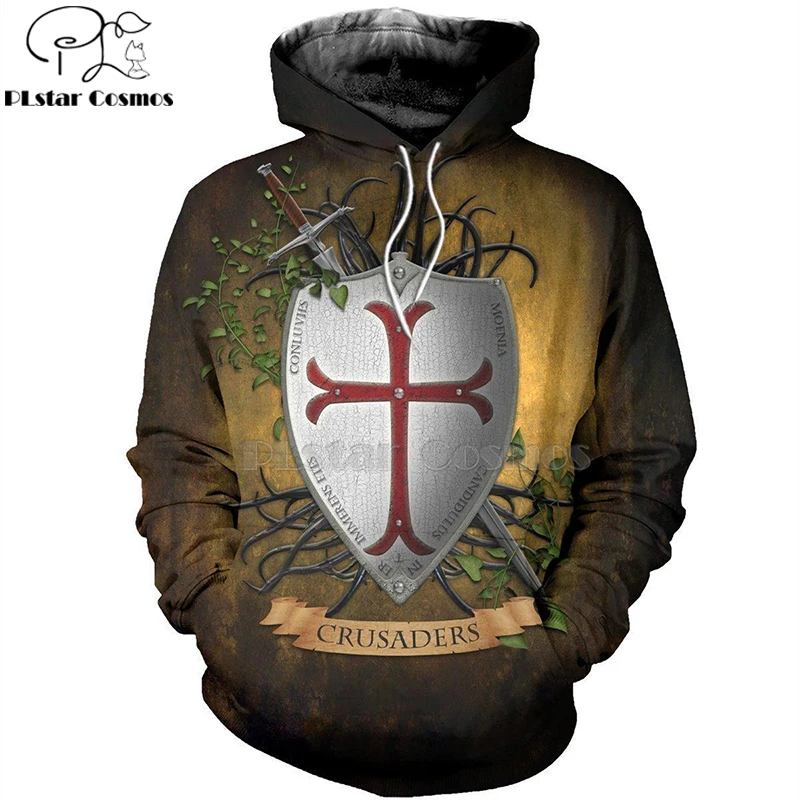 

PLstar Cosmos All Over Printed Knights Templar 3d hoodies/Sweatshirt Winter autumn funny Harajuku Long sleeve streetwear-37