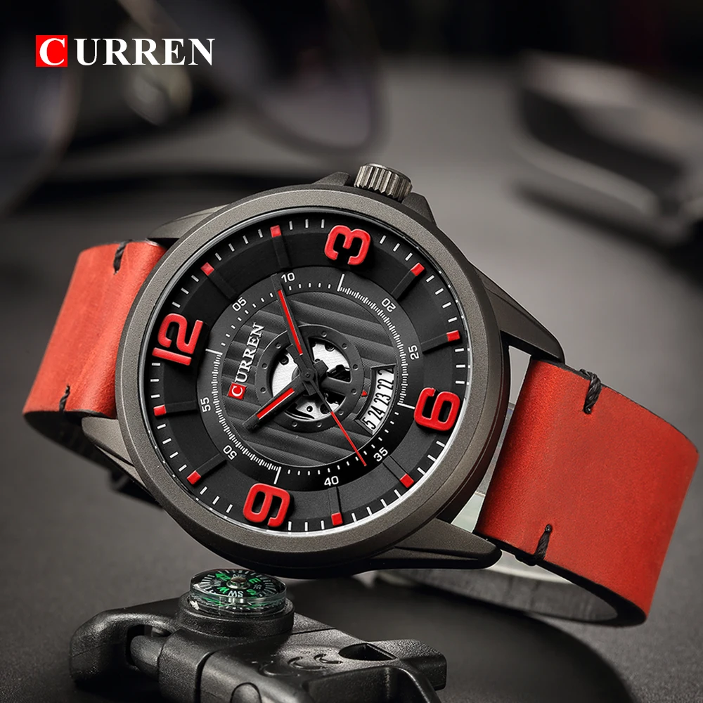 CURREN 2018 новые мужские часы Цифровые кварцевые армейские военные