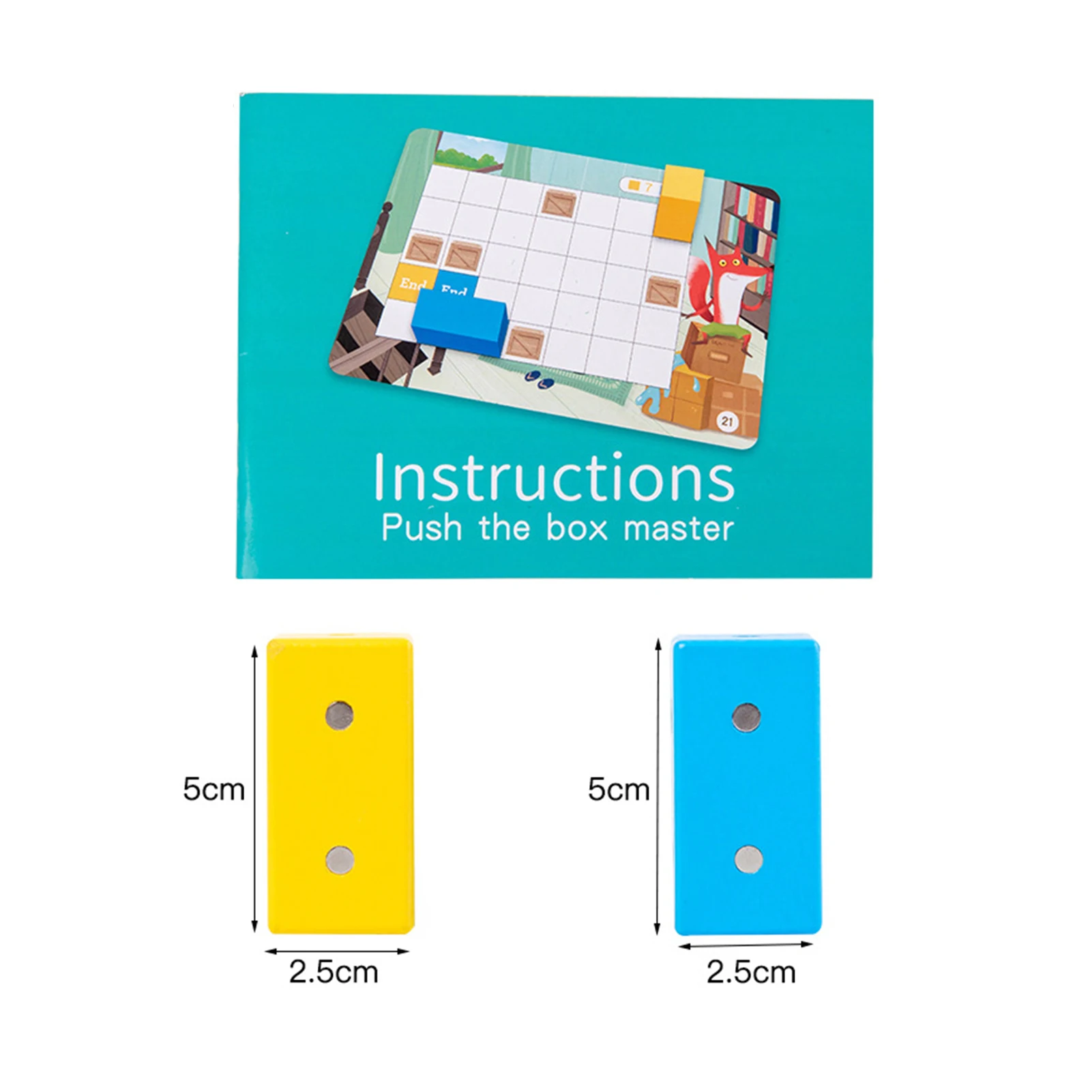 

Fox Push Box Children Labyrinth Logical Thinking Building Block Early Educational Toy Parent-child Interactive Game Toys Gifts