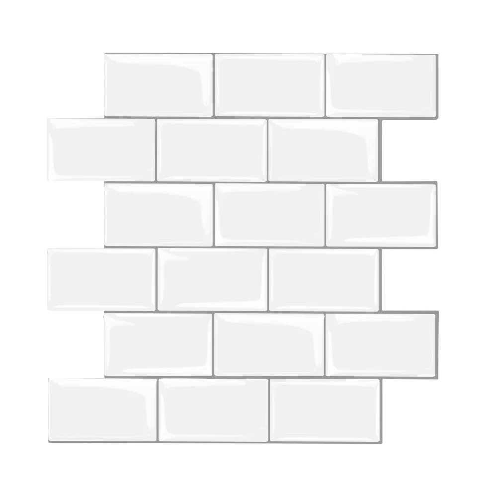 

EasyTiles 2.5mm Thickness Peel And Stick Waterproof Wall Tile,Bathroom Waterproof Baffle, Study Decoration Wall Stickers