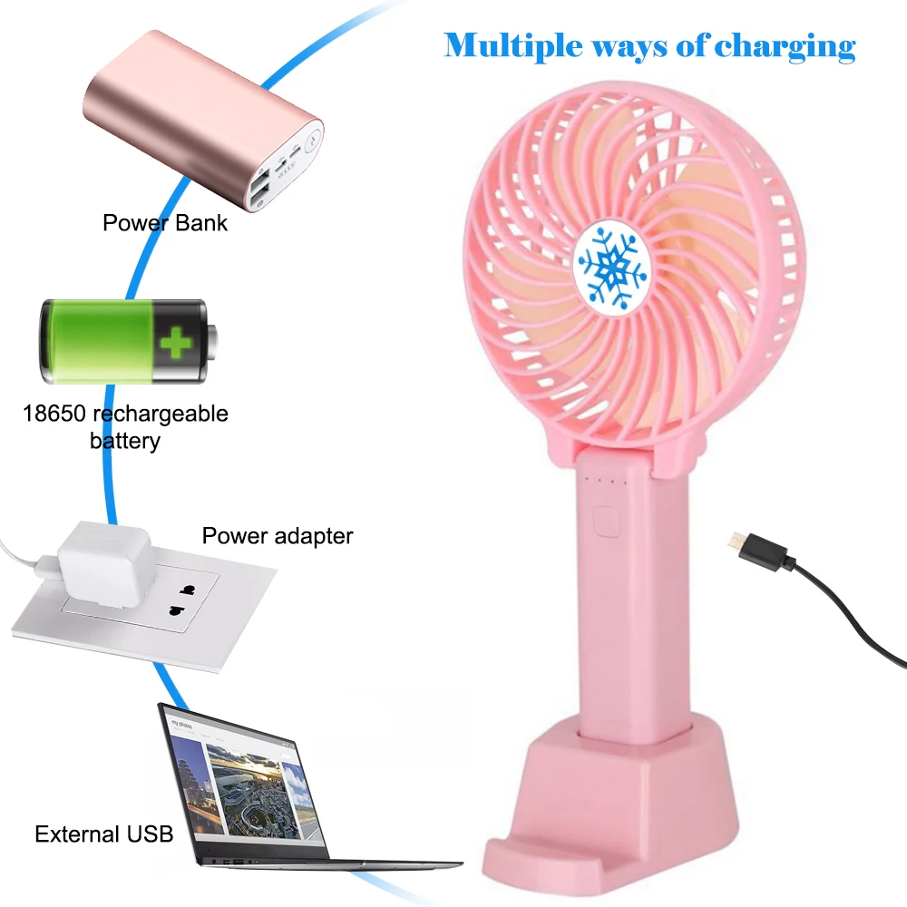 Складной ручной кулер с зарядкой от USB портативный офисный домашний дорожный