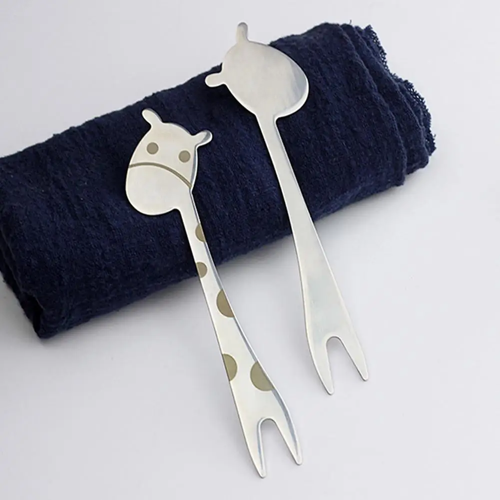 1 шт. с дизайном &quotЖираф&quot Нержавеющая сталь торт десерт снэк вилка для