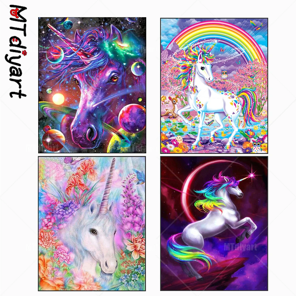 

Diamond Painting 5D DIY Cartoon Magical Moonlight Unicorn Rhinestone Art Full Drill Cross Stitch Embroidery Mosaic Home Decor