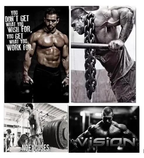 

24Style Choose Bodybuilding Motivational Art Silk Print Poster
