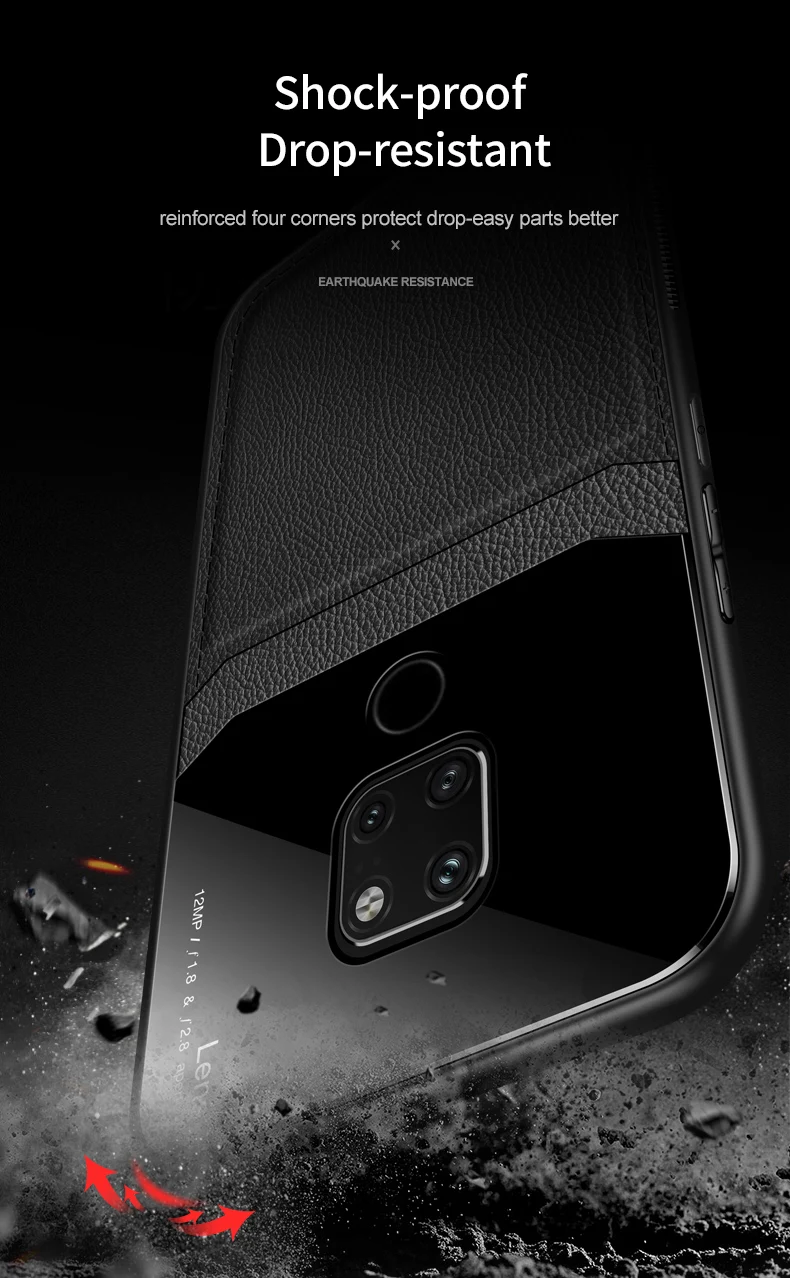 Чехол для телефона для huawei mate 20 Pro, чехол, роскошный бизнес ПК, зернистая кожа, задняя крышка, чехол для huawei mate 20X20 Pro, чехол