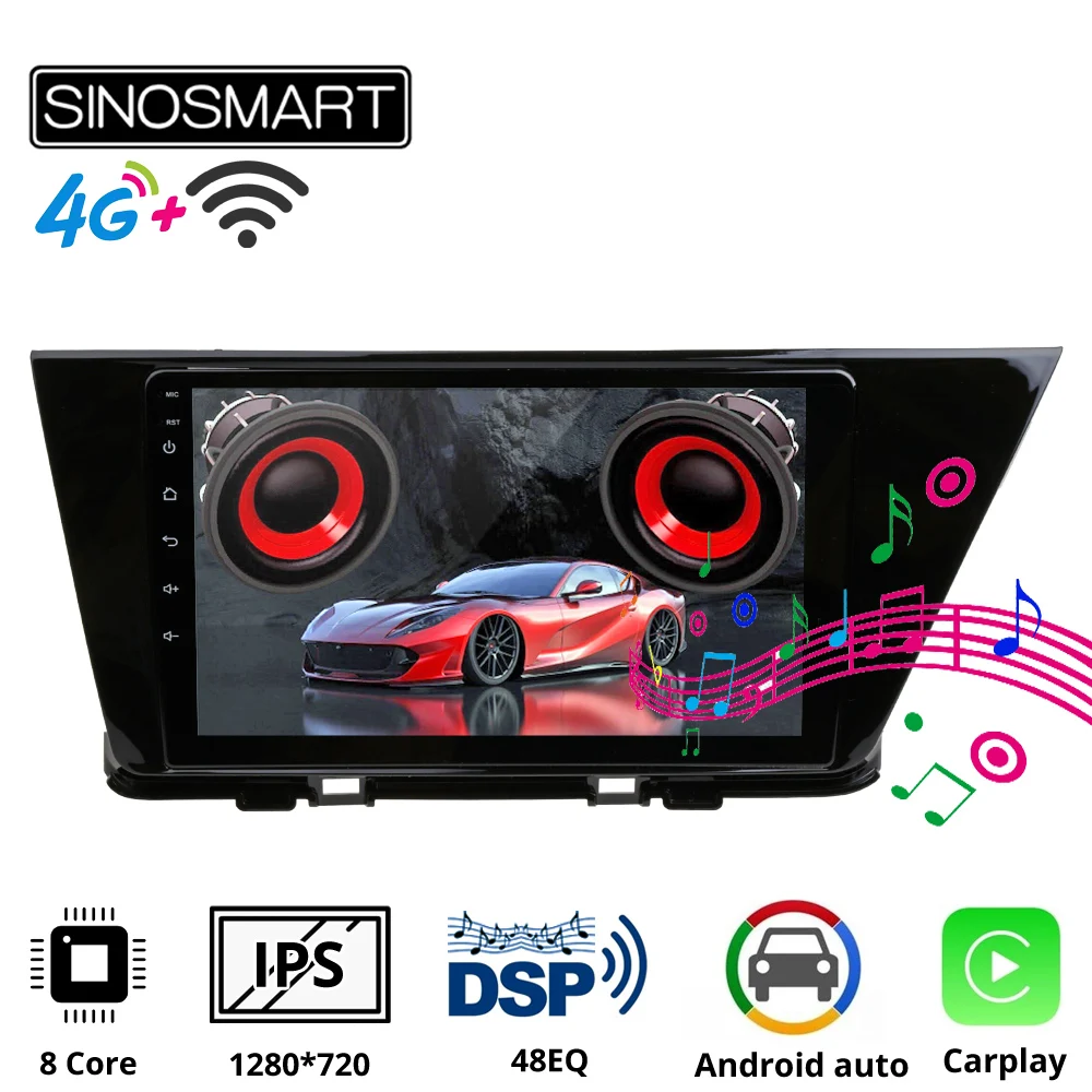 Sinosmart автомобильный радиоприемник с навигацией GPS для Kia Cedona Niro 2014 2018 2din 2.5D IPS/QLED