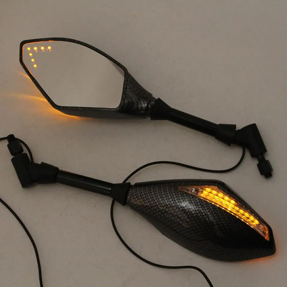 Universal LED Turn Signal Indicator Light Rearview Side Mirrors Motorcycle 10mm For Honda Suzuki Kawasaki Yamaha Ducati BMW | Автомобили и