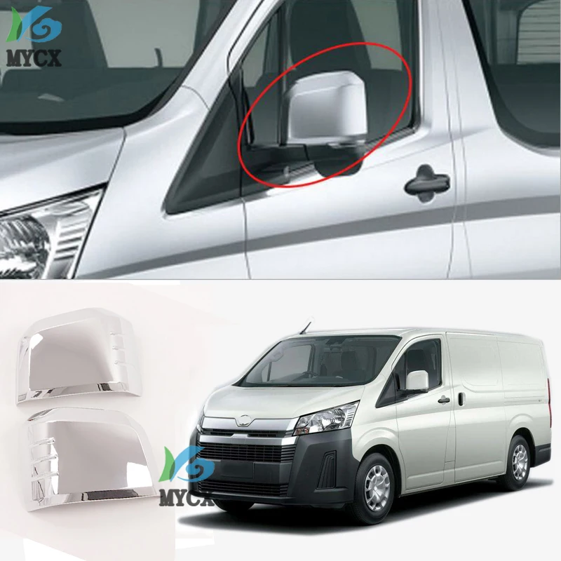 

2 шт., хромированные накладки на боковые двери автомобиля для TOYOTA Hiace 2019