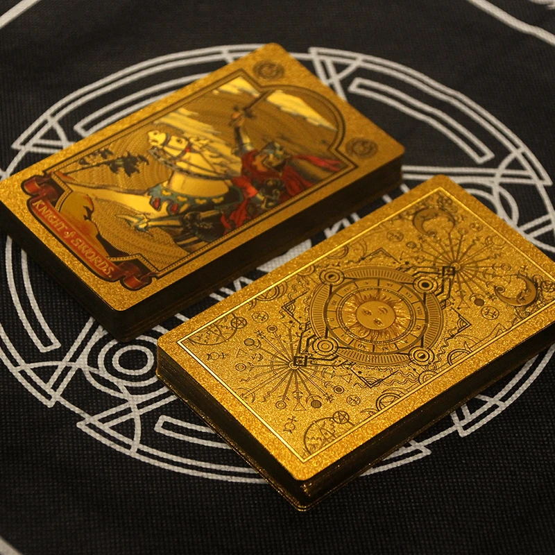 2021 New Arrive Luxury Gold Foil Tarot Oracle Card Divination Fate High Quality Deck Playing Bithday Gift Drink Game | Спорт и