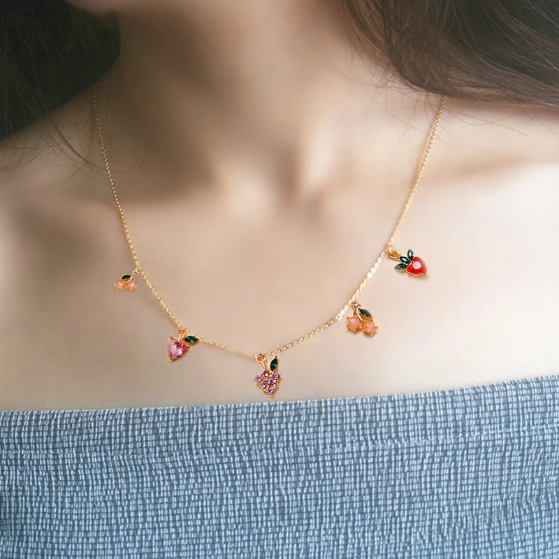 Летняя Милая фруктовая Веселая клубника вишня искусственные подвески