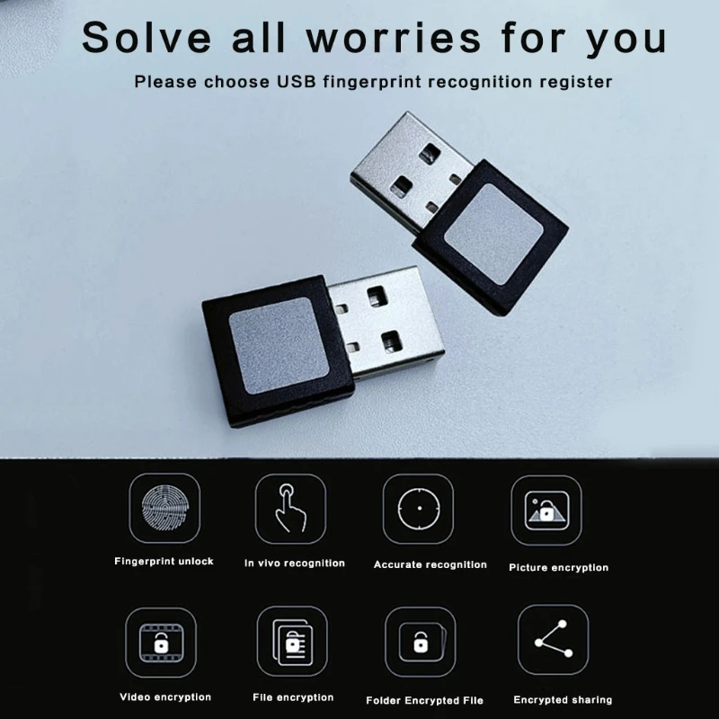 Мини USB считыватель отпечатков пальцев для Windows 10 360 ° Touch высокоскоростной
