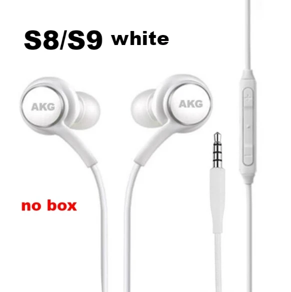 S8 S9 white no box Наушники AKG EO IG955 в уши 3,5 мм/тип-c с микрофоном Проводная гарнитура для SAMSUNG Galaxy note10 S10/S10+ S9 S8/S8+ S7 huawei xiaomi - Цвет: S8 S9 white no box
