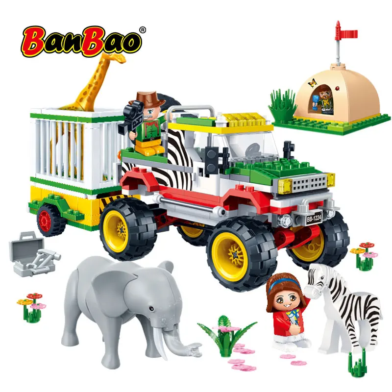 BanBao 6653 спасательный шатер для животных Национальный зоопарк сафари кубики Парк