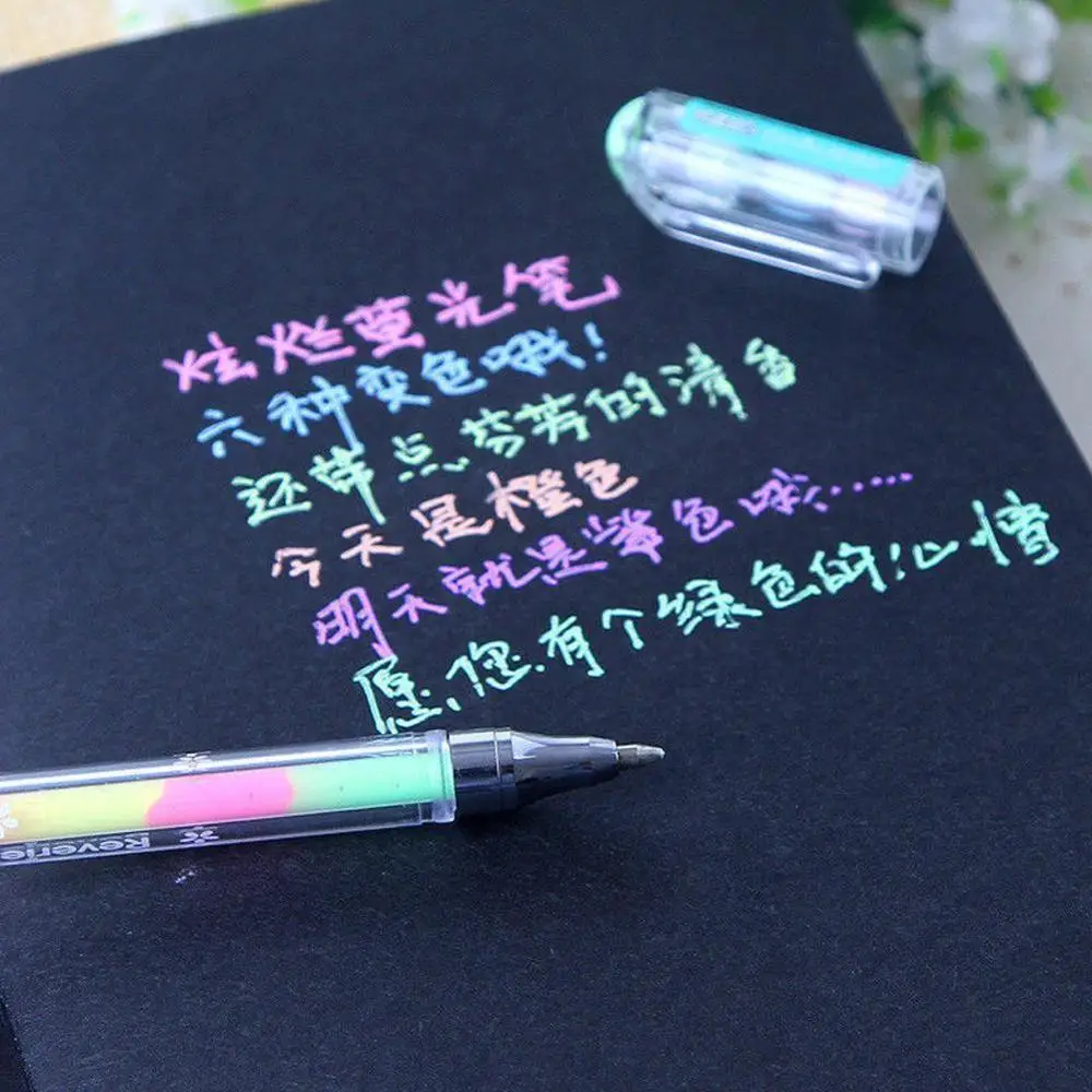 10 PCS/lot Creative Multi Color Rainbow Refill Highlighters Painting Ball Pen Fluorescent Gel Point Graffiti Students R Z8N6 | Канцтовары
