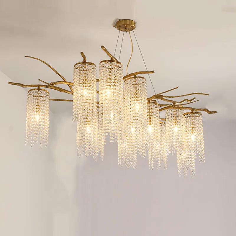 Постмодернистские Творческий Полный медный светильник класса люкс гостиная