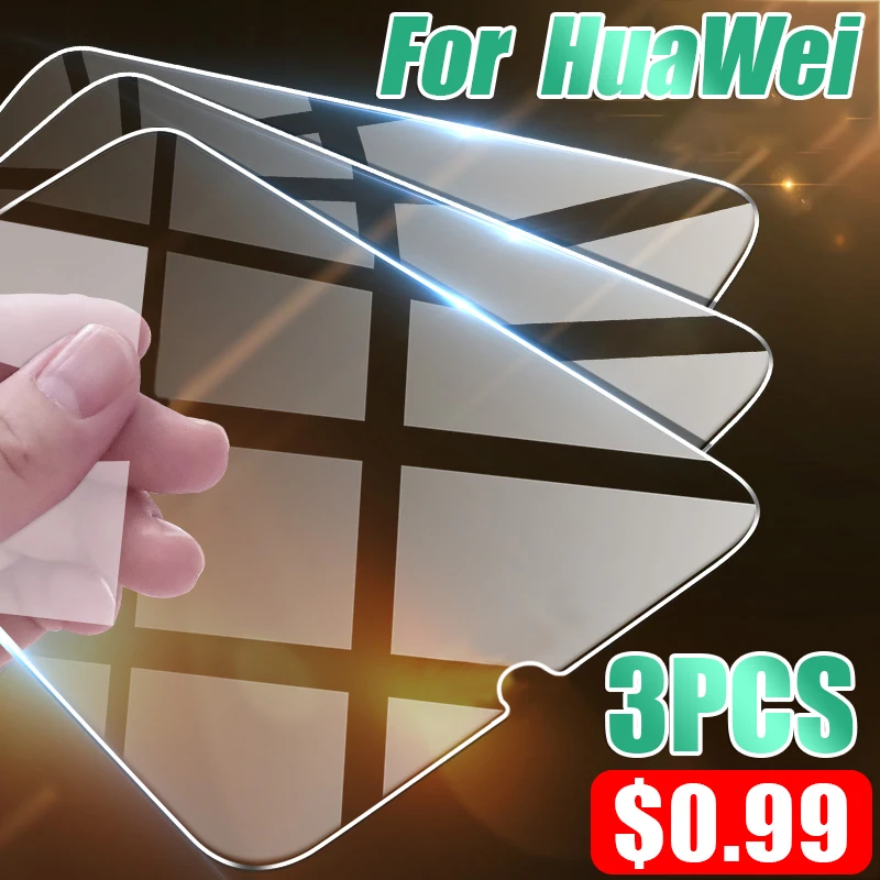 3 шт полное покрытие закаленное стекло для Huawei P20 P30 Lite Pro Mate 10 20 30 P Smart 2019 Z защита