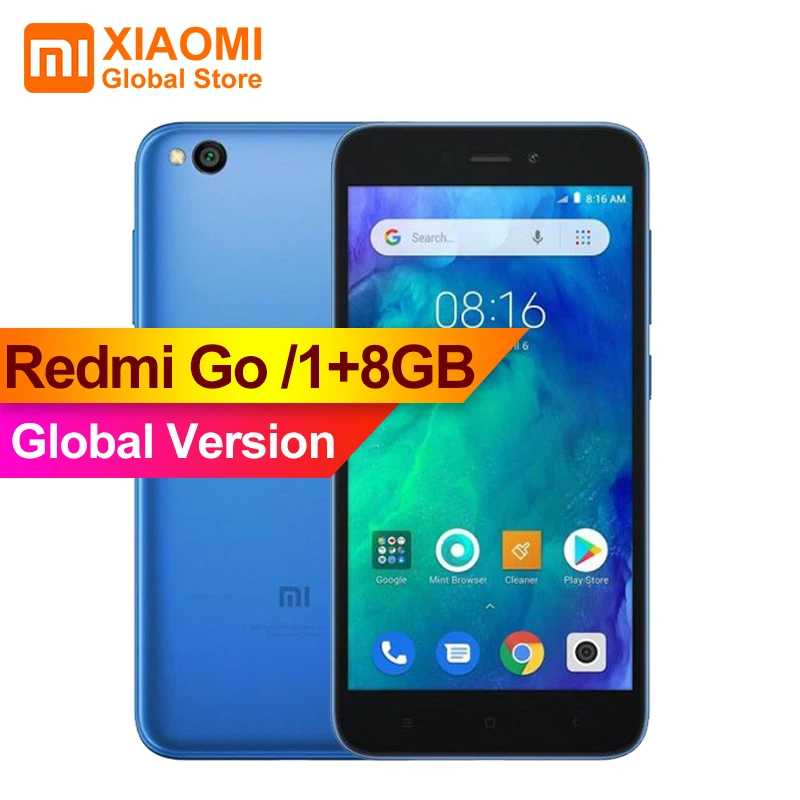 Xiaomi Redmi GO с глобальной версией 1 ГБ ОЗУ 8 Гб ПЗУ четырехъядерный процессор Snapdragon 425