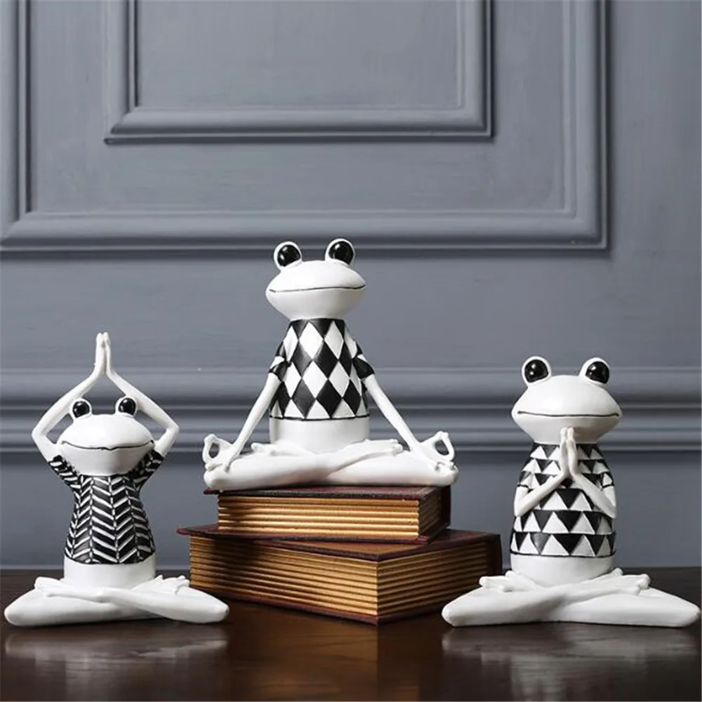 Новинка 2021 украшения из смолы для йоги фигурки лягушек нордические садовые