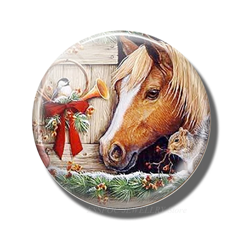 

Магнит на холодильник EQJJYPOC, лошадь, стеклянный