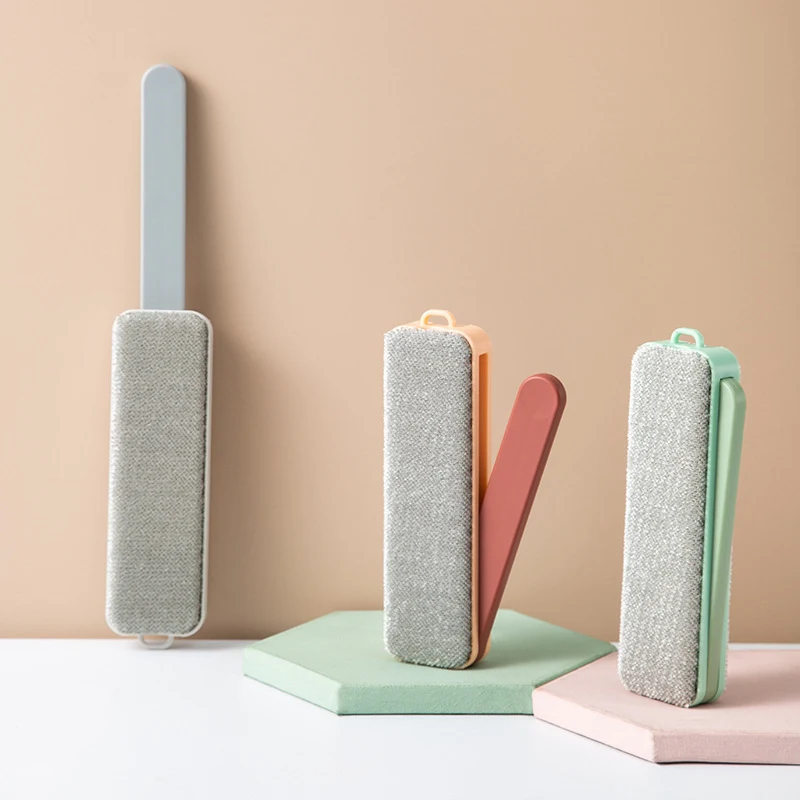 

Fashion Clothes Removal Brush Double-sided Bristles Brush Lint Roller Electrostatic Hair Removal Brush Pet Dog Bristles Artifact
