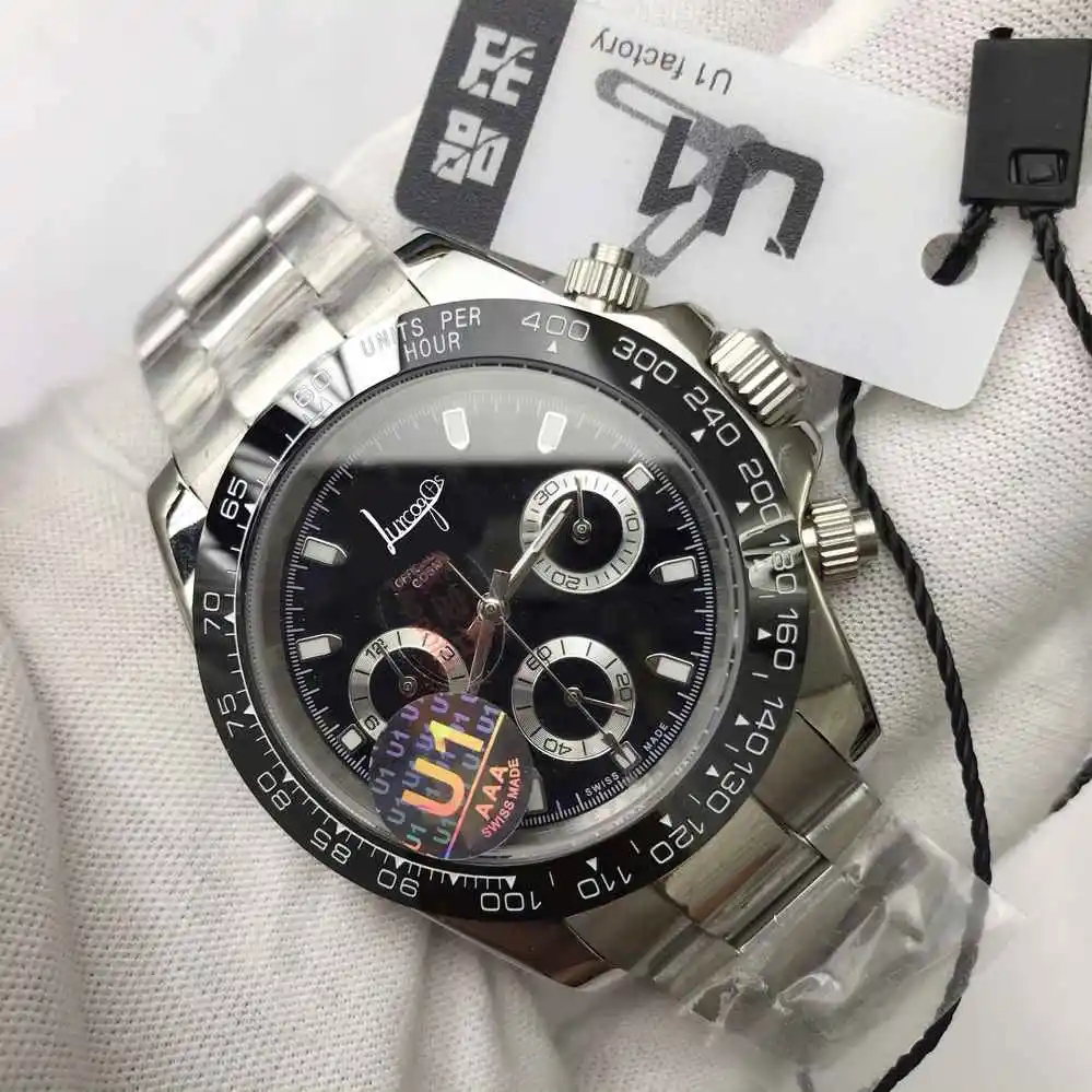 

AAA Luxury watch men automatic U1 factory sapphire glass sweeping lucury daytona watches all small dials works