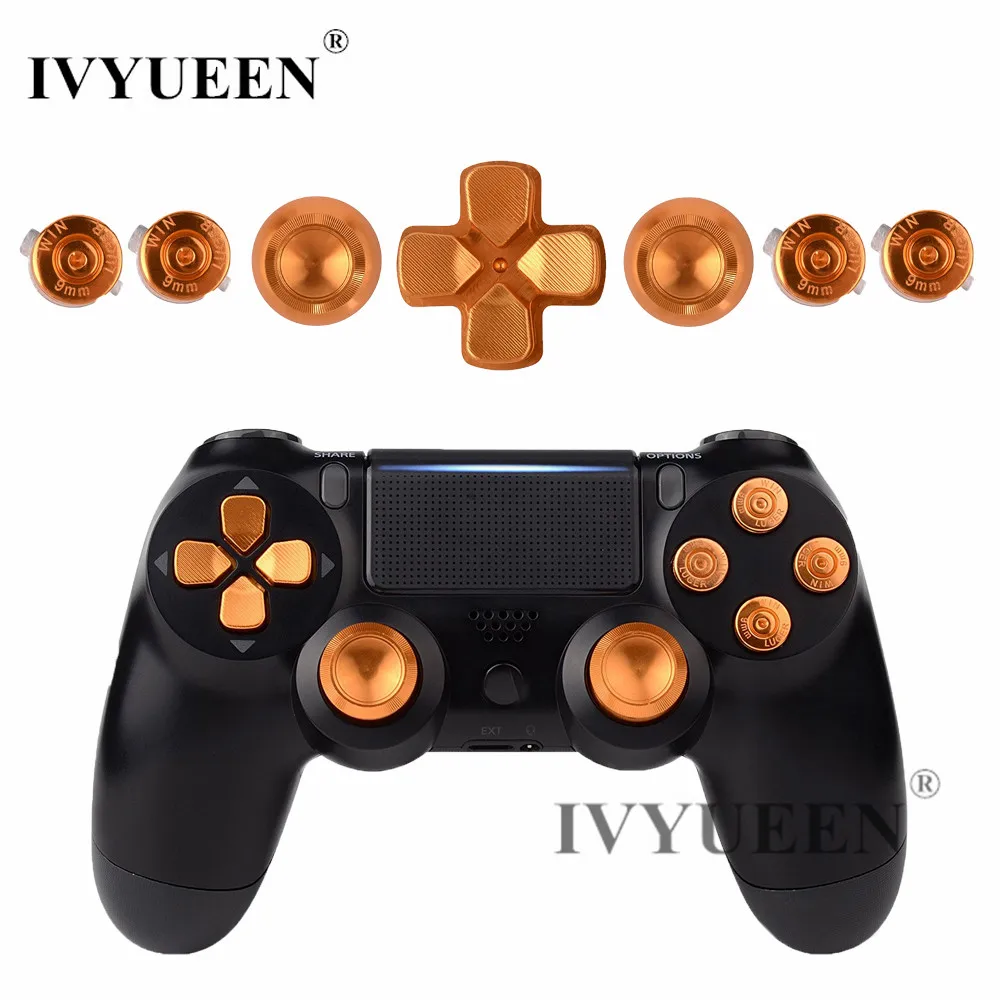 IVYUEEN Gold Slim Controller для Sony Dualshock 4 PS4 DS4 Pro Алюминиевый металлический аналоговый
