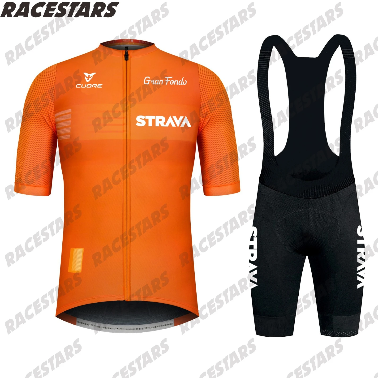 

2021 STRAVA Pro Bicycle Team Short Sleeve Set Maillot Ciclismo Men's Cycling Jersey MTB Jersey breathable Cycling Clothing Sets
