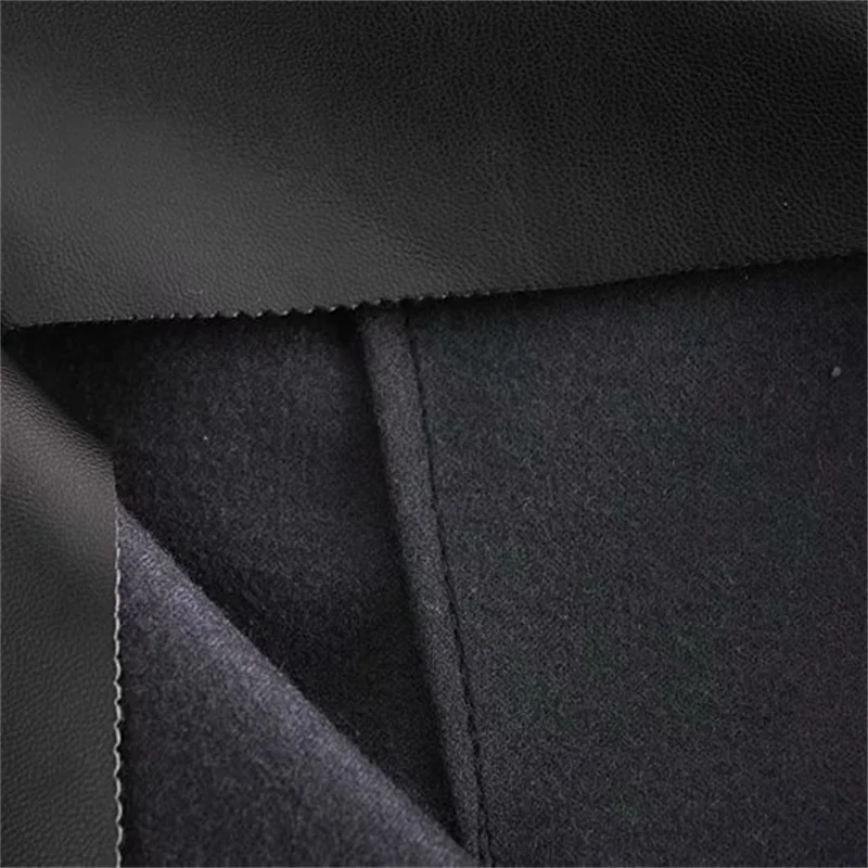 

Women 2021 Fashion Faux Leather Visible Seam Detail Pants Vintage High Waist Side Zipper Female Ankle Trousers New