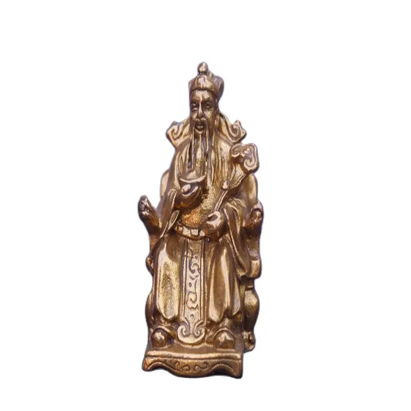 Китайские старые бронзы статуя бога богатства из меди | Дом и сад