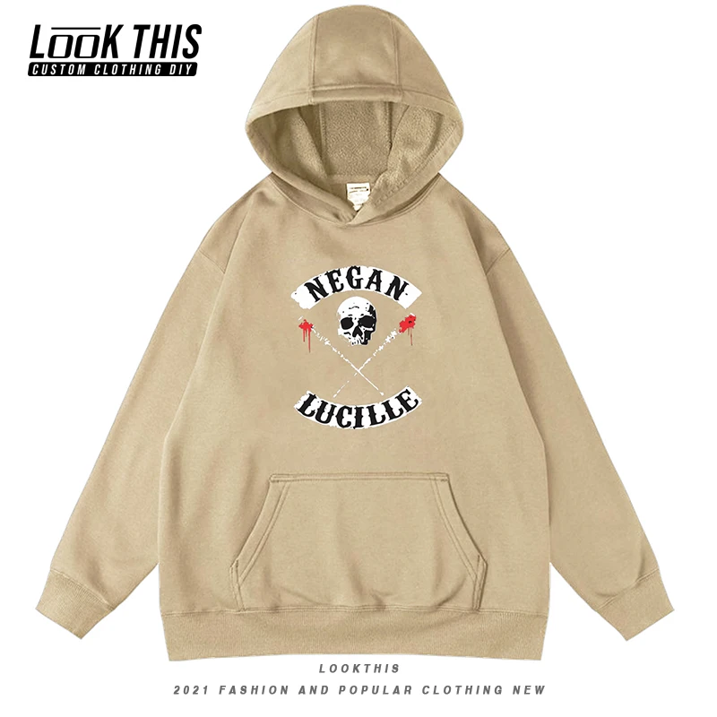 

2021 Hot Sale The Walking Dead Print Autumn INS Style Streetwear Hoodie Men Teen Long Sleeve Hooded Tops Sweatshirts Hoodies