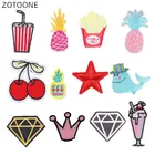 Нашивка ZOTOONE, железные наклейки, нашивки для одежды, сделай сам, вышивка, Алмазный ананас, значки, полоска на одежду, пришивная аппликация E