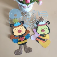 new 2 exquisite bees metal cutting dies diy scrapbook embossed card making photo album decoration handmade crafts