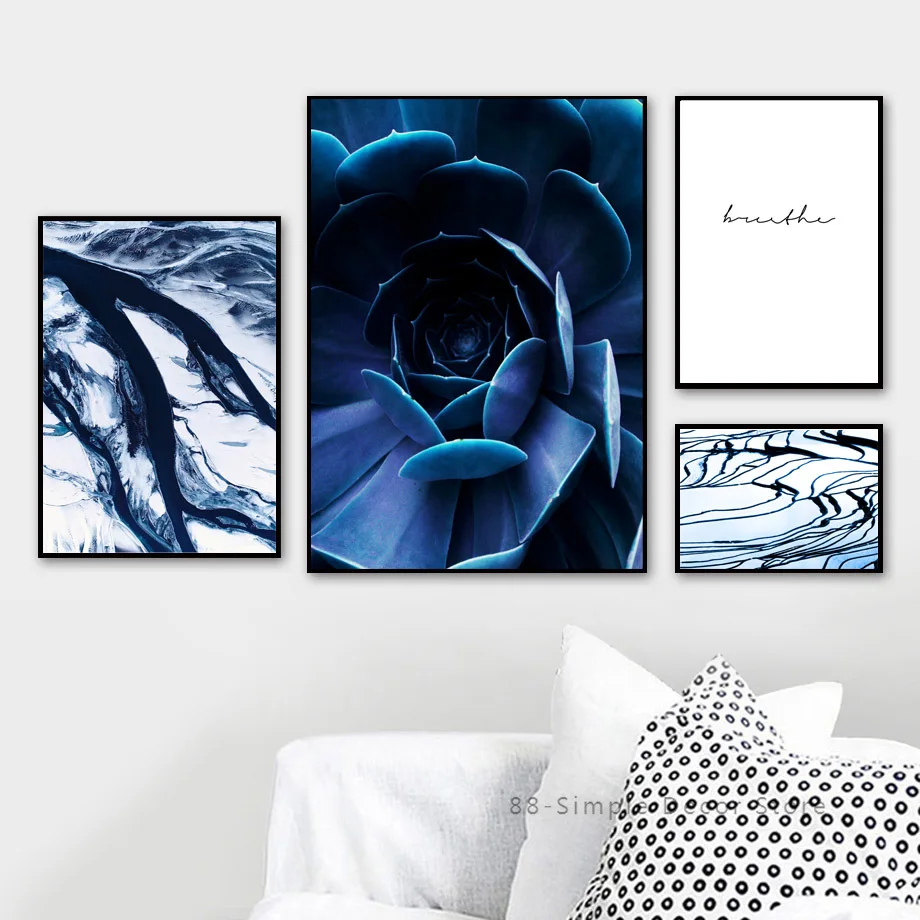 

Succulents Mountain Terraced Field Snow Art Canvas Painting Nordic Posters And Prints Wall Room Decoration Pictures