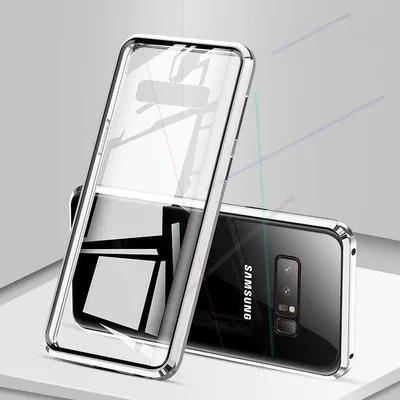 S8 алюминиевая рамка магнит защитный чехол для samsung Galaxy S8plus металлический бампер чехол для samsung Galaxy S9 S9plus бампер чехол