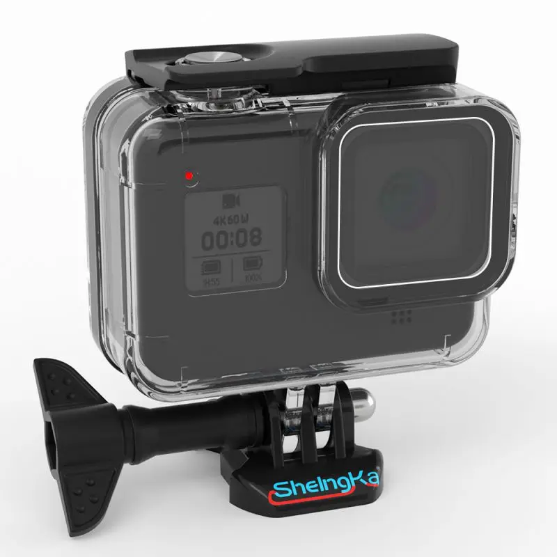 Черный Защитный корпус для дайвинга камеры Gopro Hero 8 черные водонепроницаемые