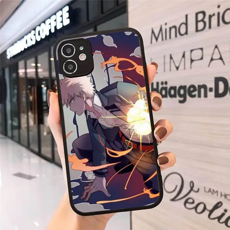 

Anime cool my hero academia Phone Cases Matte Transparent for iPhone 7 8 11 12 s mini pro X XS XR MAX Plus cover funda