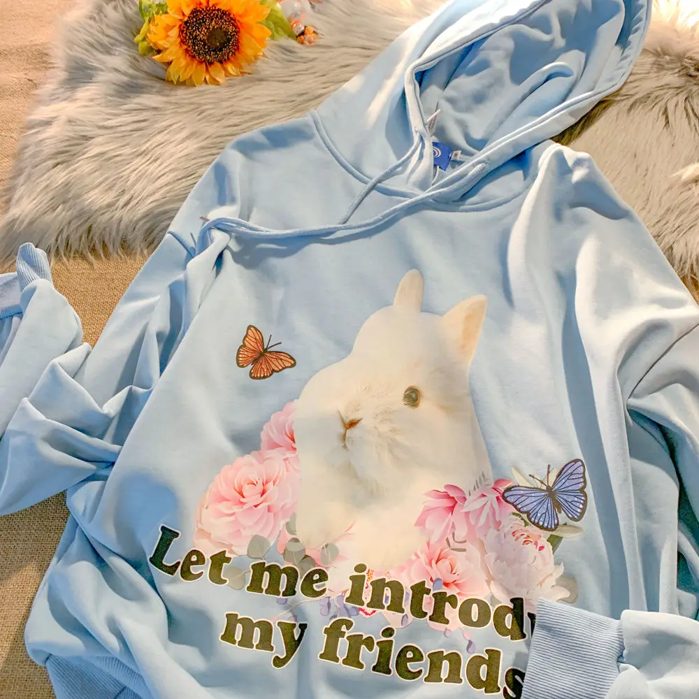 

Pullover Hoodies Harajuku Animals Print Fleece Hooded Sweatshirts Hip Hop Casual Loose Streetwear Fashion Tops 2021 New