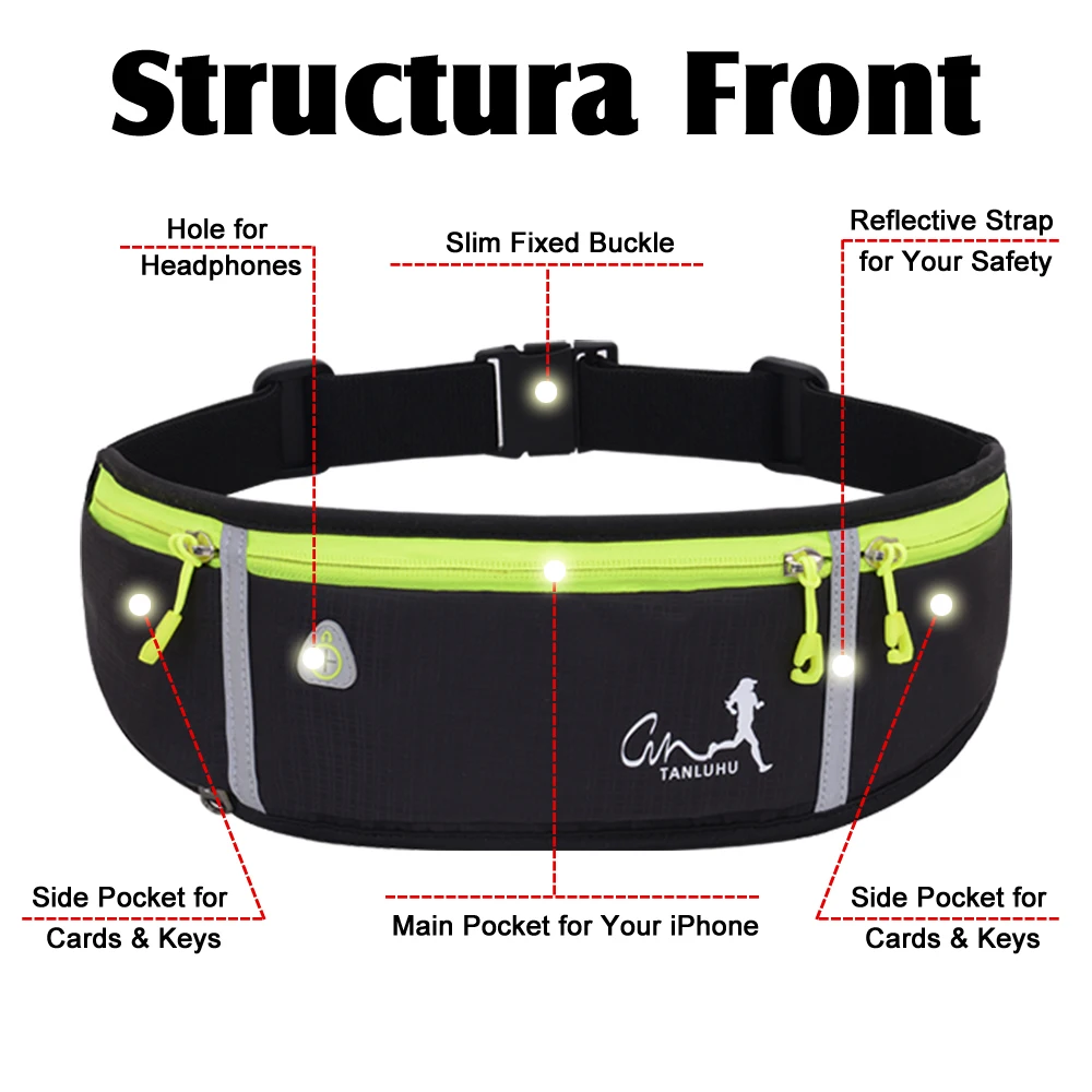 Waist Bag Belt Running Sports Portable Gym Hold Water Cycling Phone bag Waterproof Women | Спорт и развлечения