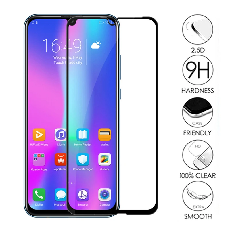 

Original Tempered Glass For Honor 10 Lite Protective Glass For Huawei Honor 20 10X Light Honer 9A 9X 10i Safety Screen Protector