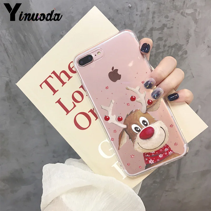 Yinuoda Merry Christmas однотонный Ультратонкий Мягкий полиуретановый чехол для телефона чехол для iPhone 8 7 6 6S Plus X XS MAX 5 5S SE XR 11 pro max